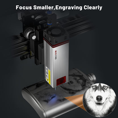 NEJE E40 12W 500DPI Diode Laser Module with Multi-Lens Technology for Stainless Steel Engraving & Precision Cutting